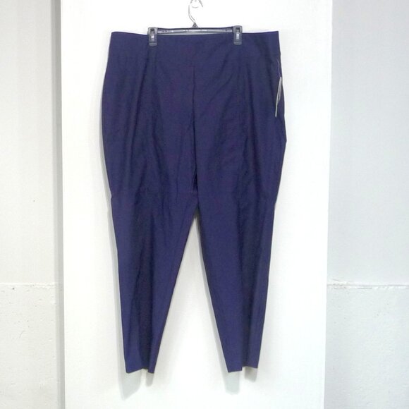 NAVY BLUE PULL ON PANTS CURVY FIT 24W - Picture 1 of 9